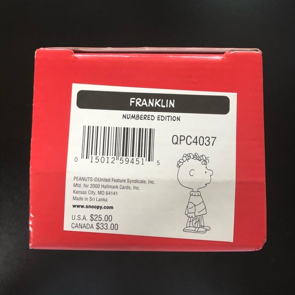 🚫SOLD🚫Peanuts Franklin figurine - Picture 6 of 7